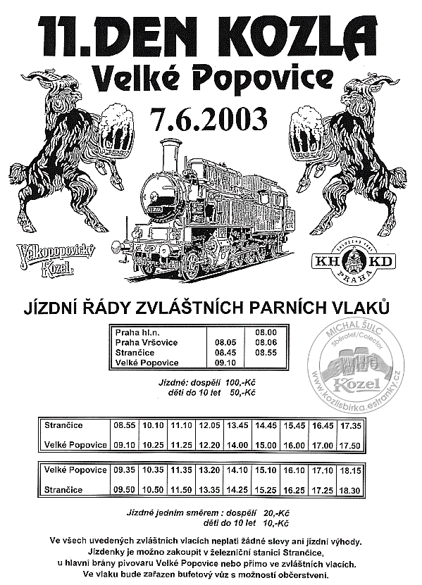 DK11 058 Jízdní řád páry