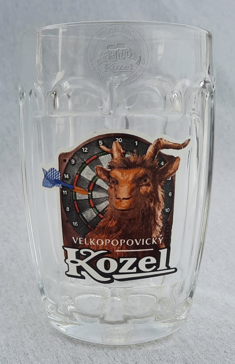 S01941 0,5L K soutěži v šipkách, ušák, cejch na skle, na dně RASTAL