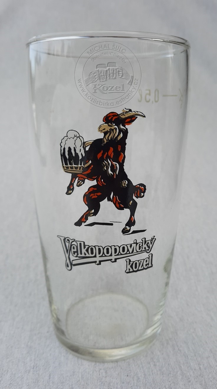 S01612 0,5L Na světlé pivo, kozel do béžova, bílý cejch