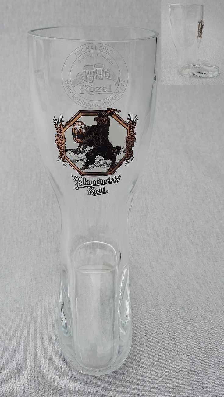 S01540 0,5L Bota, bílé pozadí za kozlem, broušený cejch SAHM