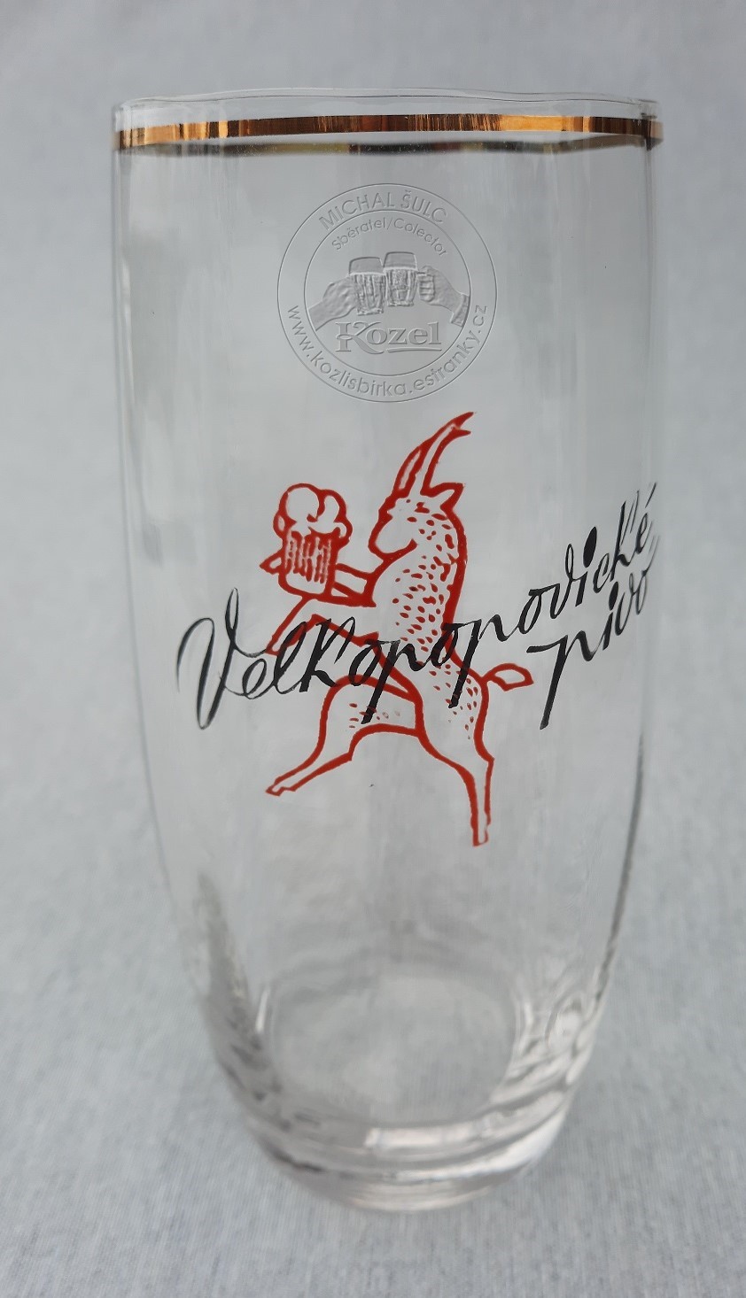 S00530 0,5L Červený kozel, hraněná luxusní sklenice, broušený cejch