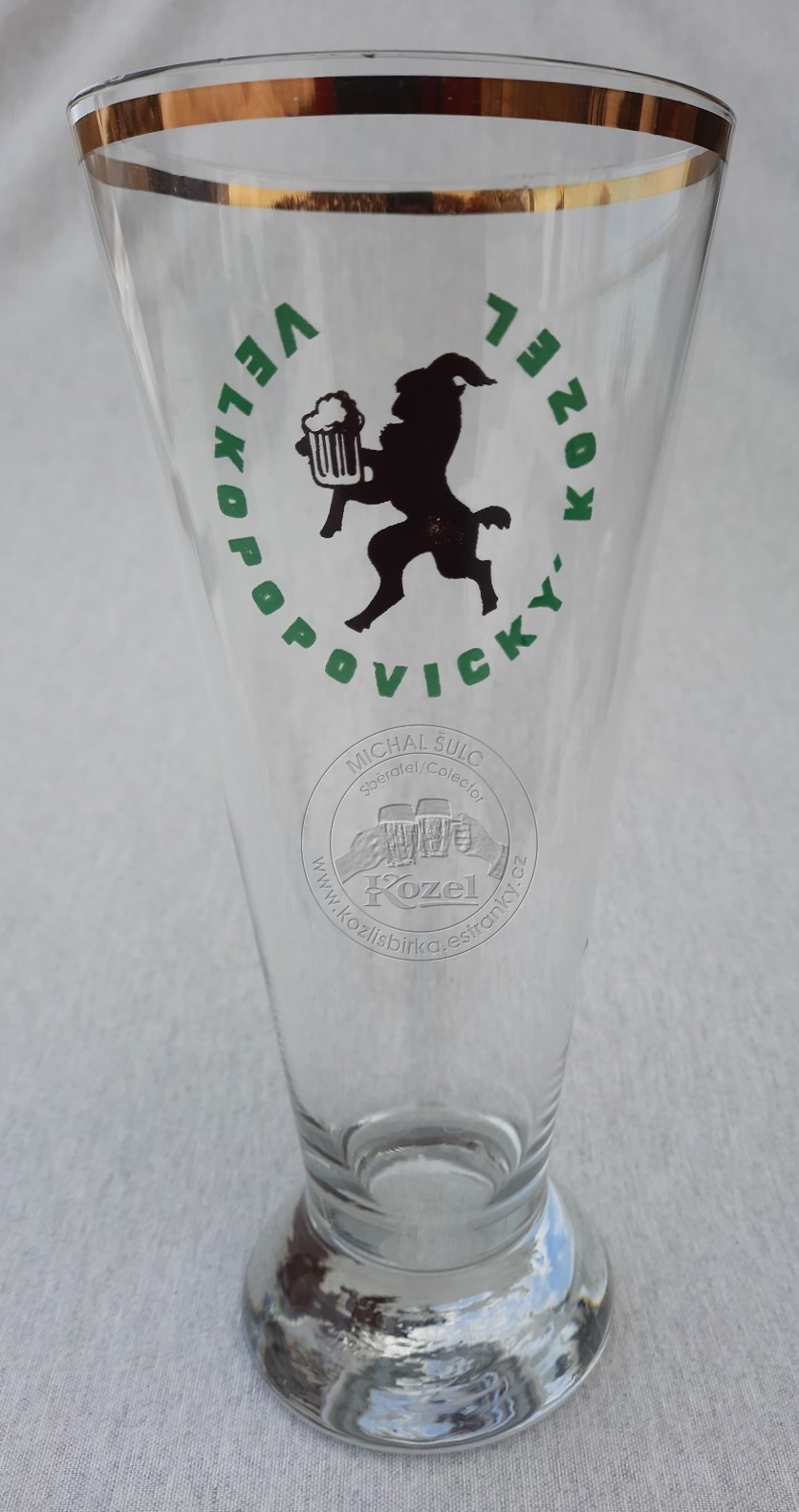 S00600 0,5L Sklenice k 95. výročí Kozla, broušený cejch 0,5l