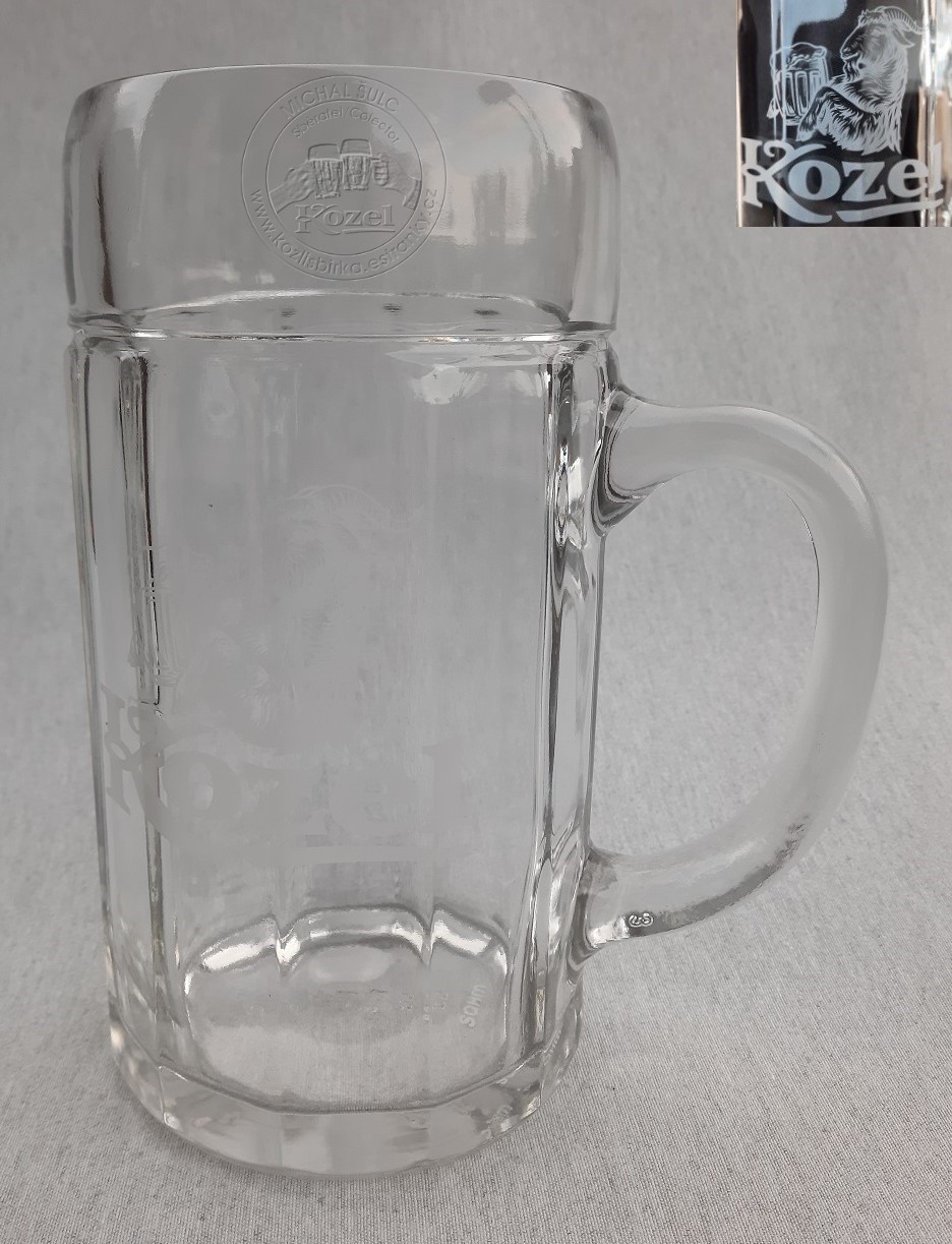 S02660 1,0L Ušák s broušeným logem, cejch na skle, bíle SOHM, rok 2019
